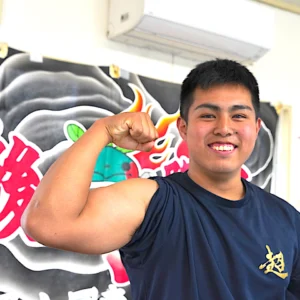 全国高校選抜大会　重量挙げ男子　力だけでは届かぬ頂点　福島和真（国東２年）　【大分県】