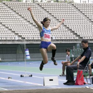 県高校総体　陸上女子　小野萌杏（佐伯鶴城３年）　強気で「制覇」　【大分県】