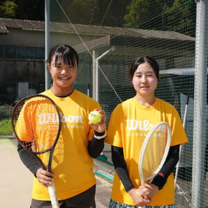 国スポ　テニス少年女子　高校最後は大分のために　福徳学院の二人が狙う８強　【大分県】