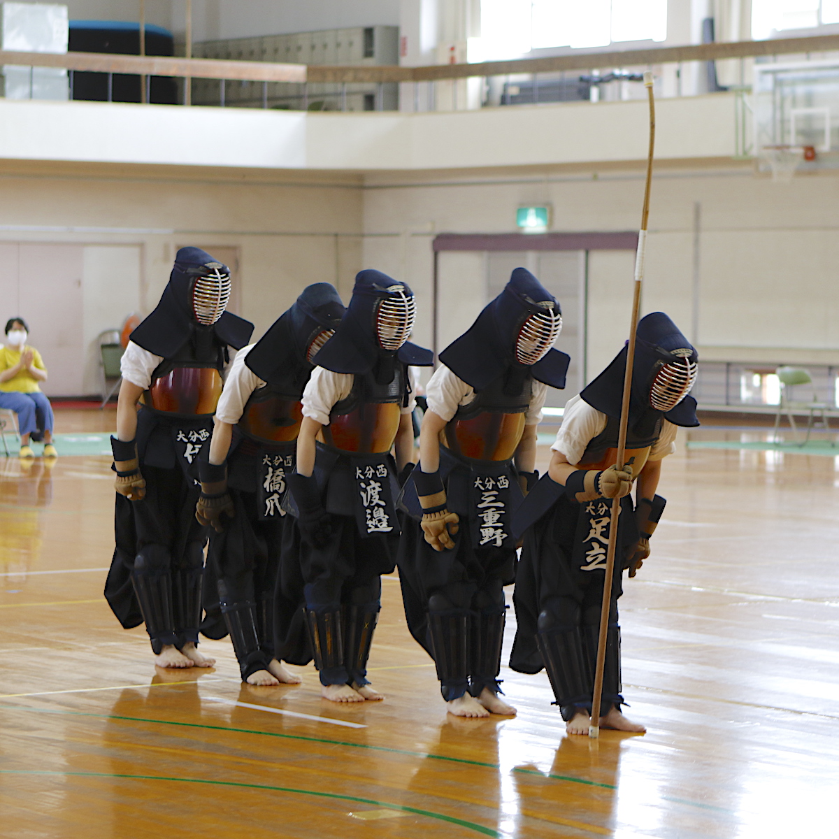 県高校総体　なぎなた女子団体　日本一連覇に向けて好発進の大分西
