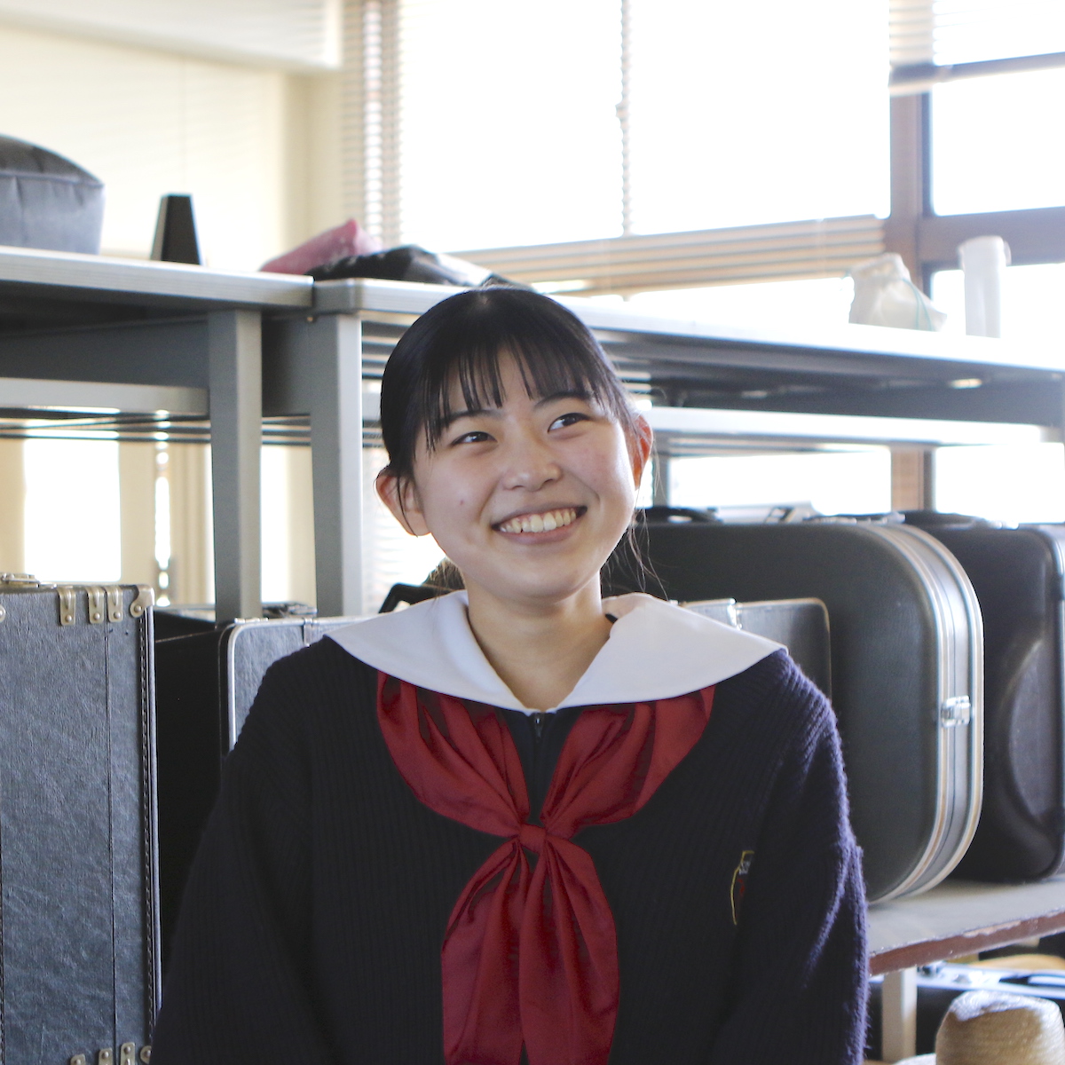 主将奮闘記　大分商業高校吹奏楽部　梅山実琴　「練習の楽しい雰囲気が音やパフォーマンスに表現される」