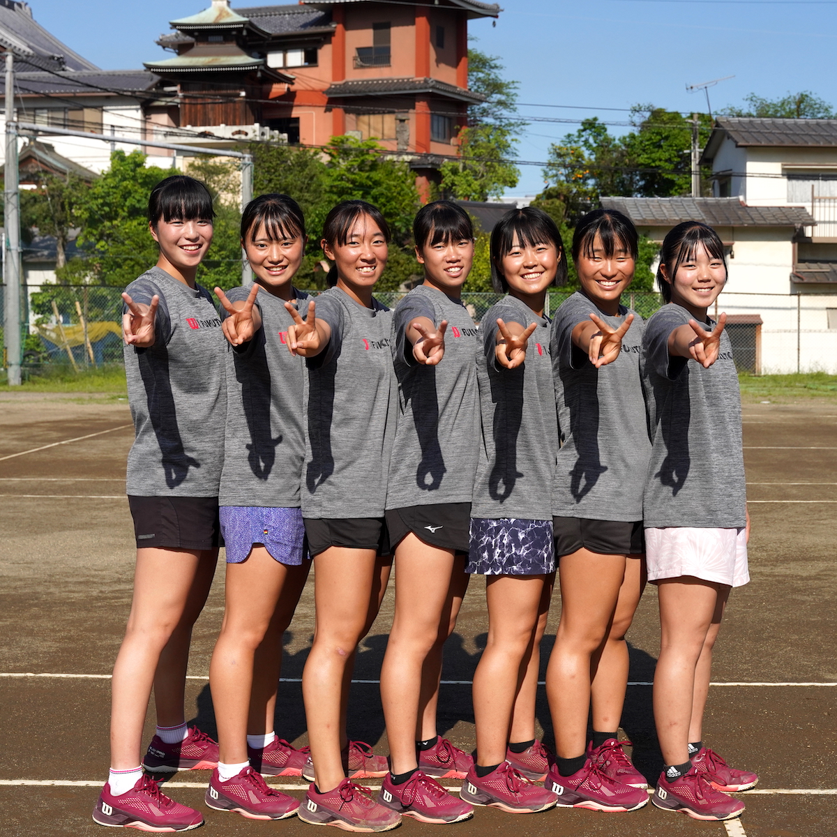 県高校総体前特集　テニス女子　注目校紹介①　福徳学院　気持ちを一つに勝利を狙う　【大分県】