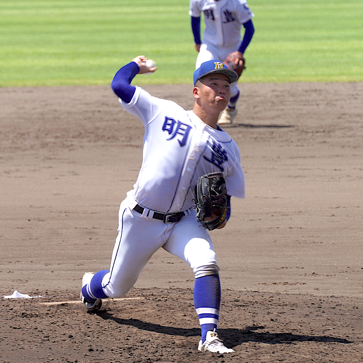 夏の甲子園　注目選手　勝利に向かって一直線　明豊のエース野田皇志（３年）　【大分県】