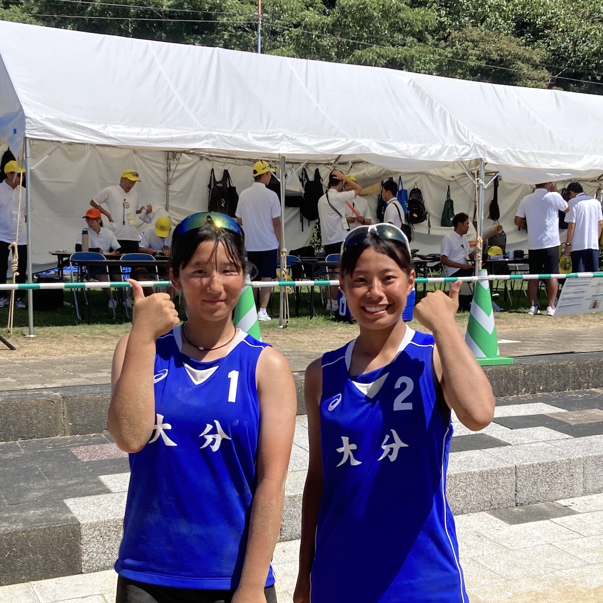 国スポ　ビーチバレー少年女子　小麦色に焼けた肌は勝利の勲章　【大分県】